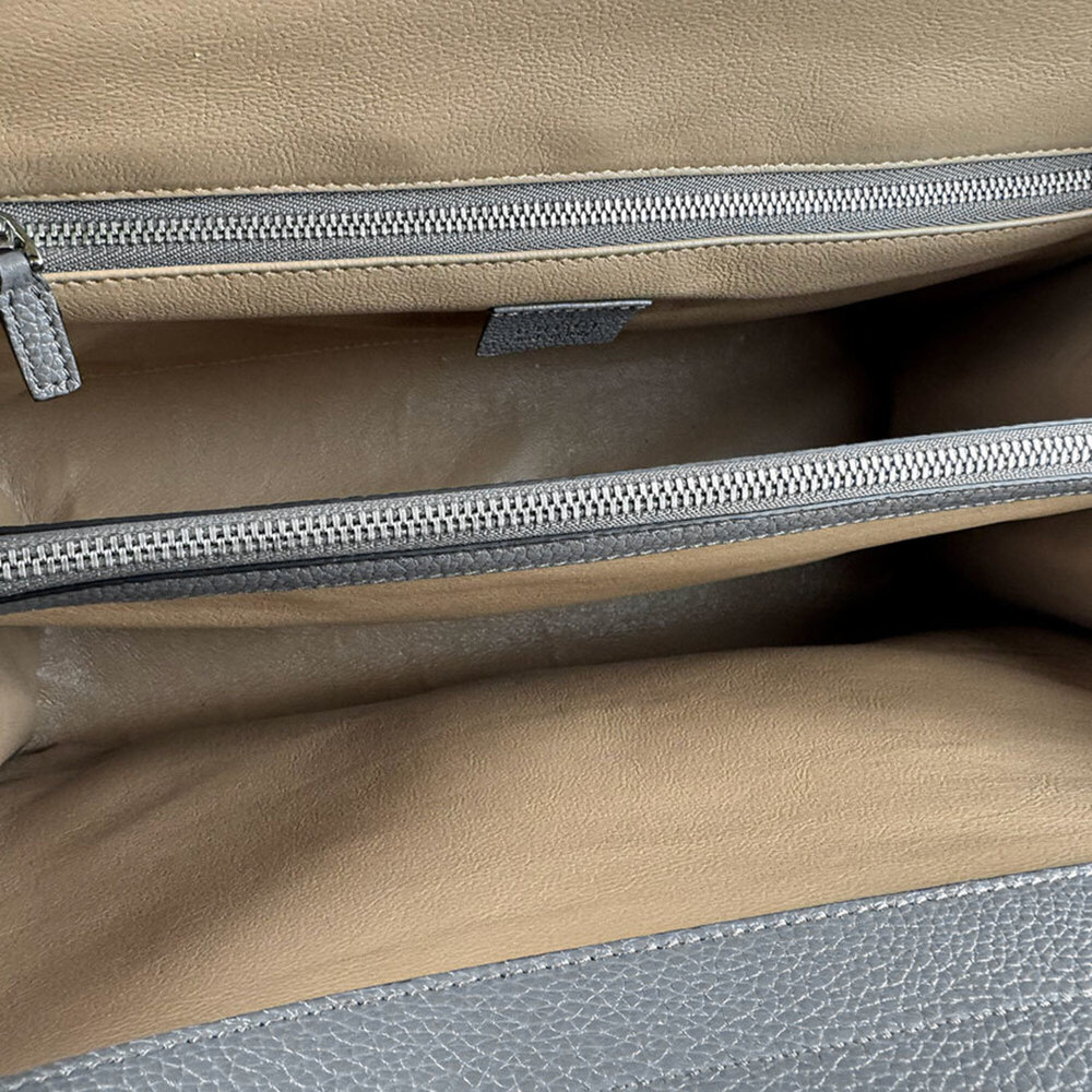 GUCCI Gray Leather Shoulder Bag - Picture 5 of 14